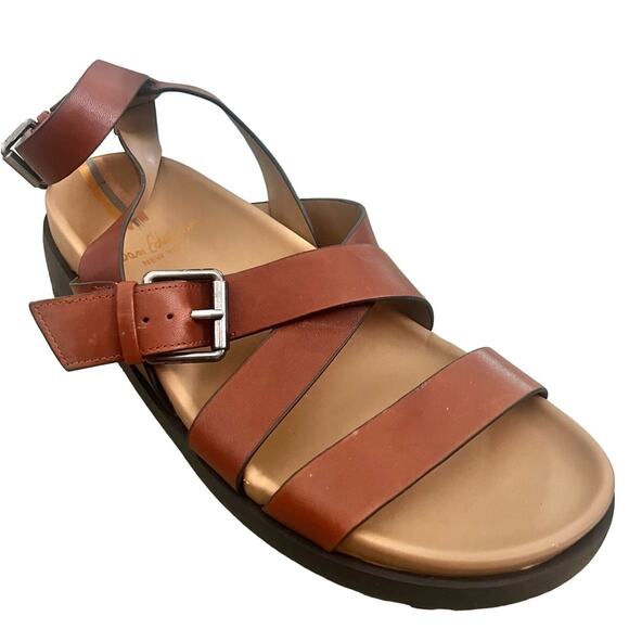 Sam Edelman Eleanora Brown Buckle Lug Sole Strappy Sandals Size 8.5 NEW No Box - Picture 2 of 11